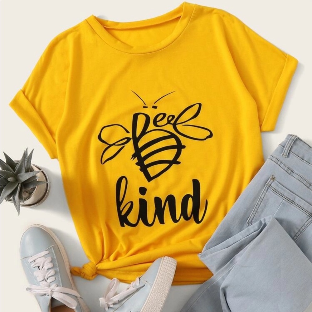 Letter print round neck tee